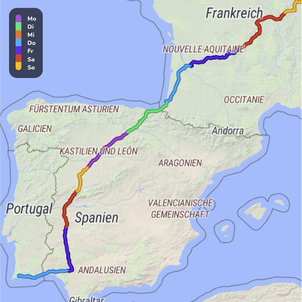 Detailscreenshot einer trackiwi Routenaufzeichnung