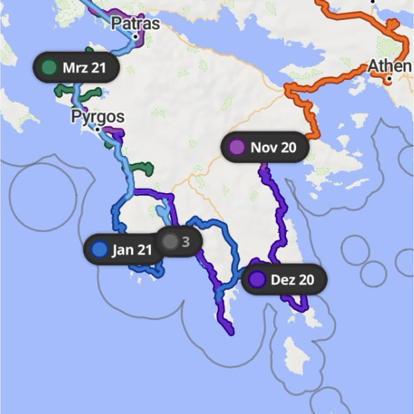 Detailscreenshot einer trackiwi Routenaufzeichnung